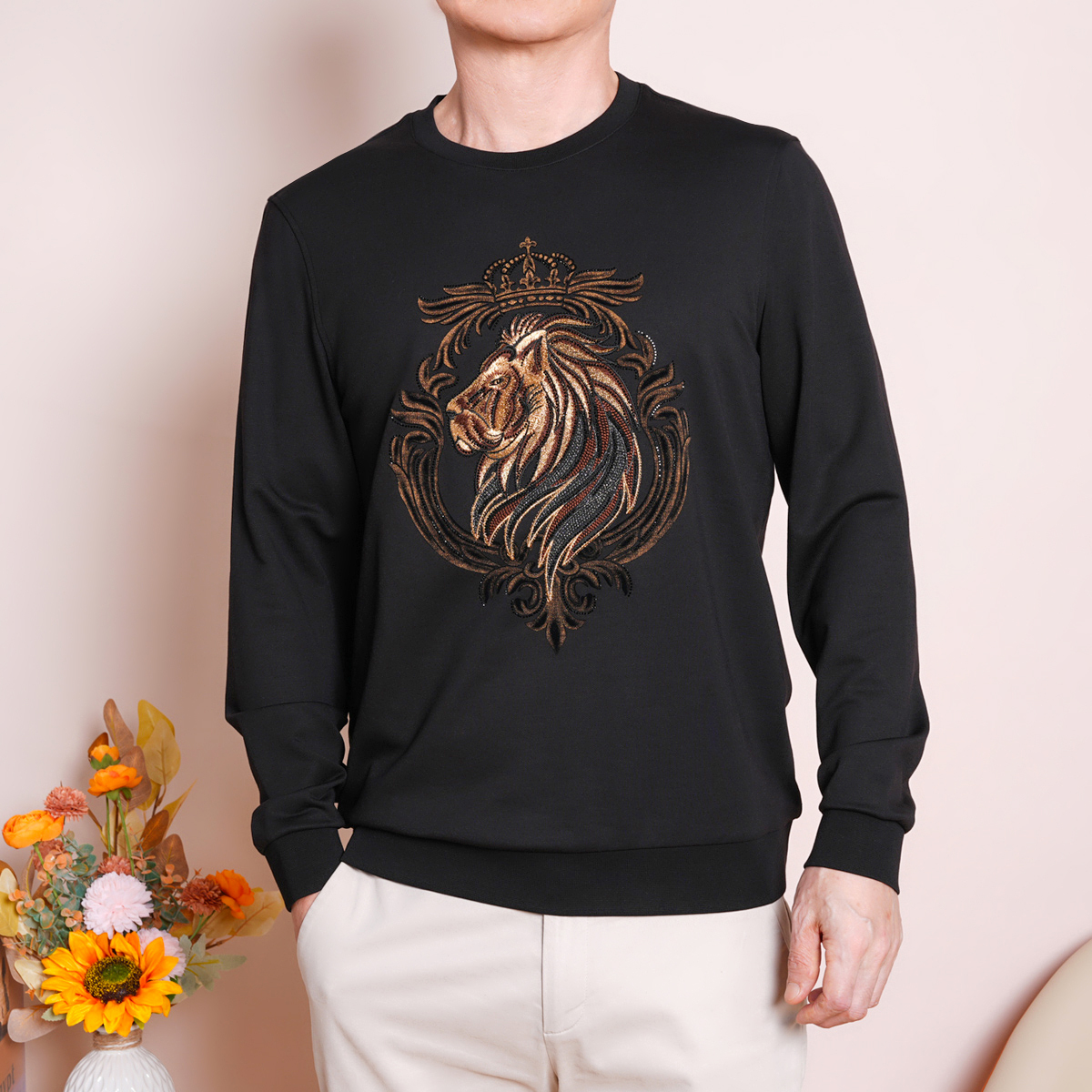 J.BENATO/宾度男士圆领休闲卫衣