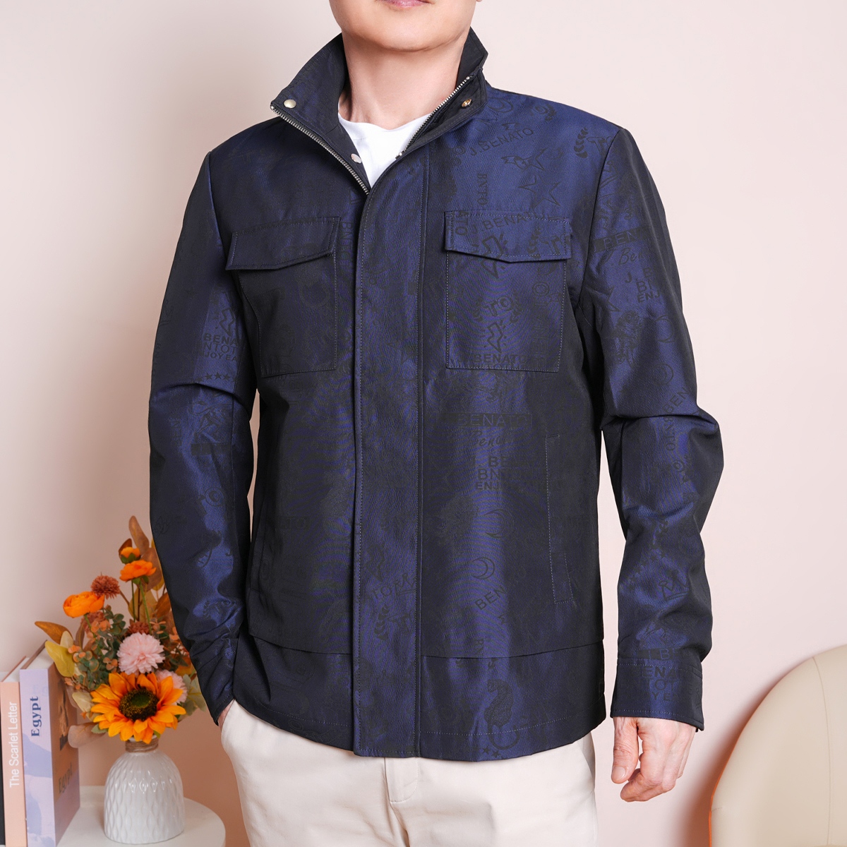 J.BENATO/宾度男士时尚休闲夹克