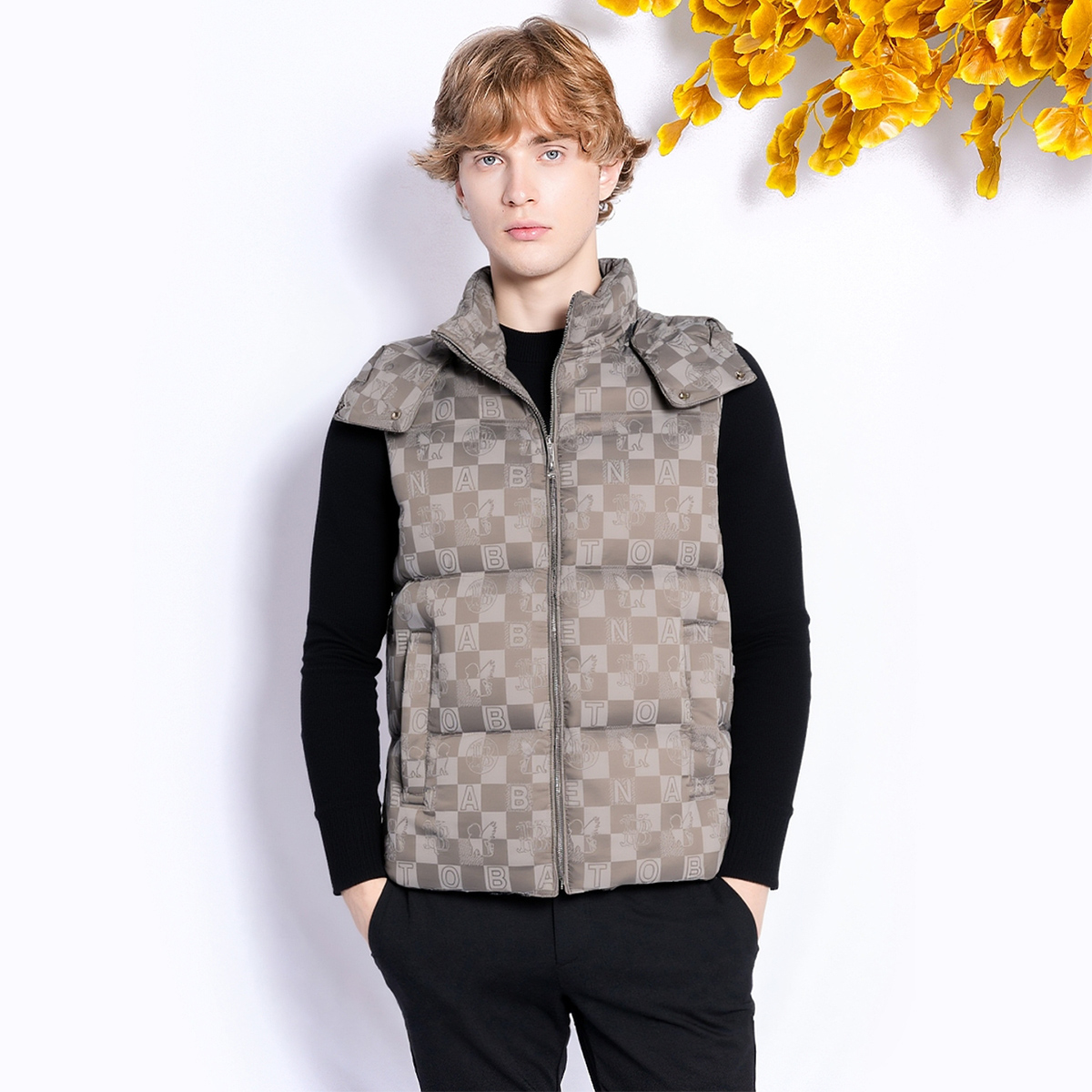 J.benato/宾度男士保暖背心马甲