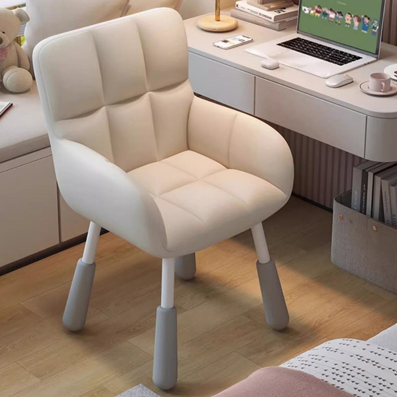 化妆椅子电脑椅家用久坐舒服带轮凳女生卧室梳妆台网红靠背沙发椅