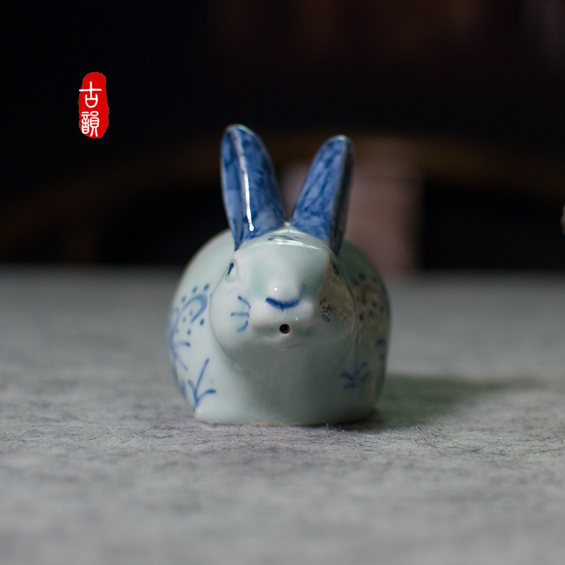 景德镇陶瓷砚滴文房四宝创意手绘水滴壶书滴仿古磨墨砚台加水水盂