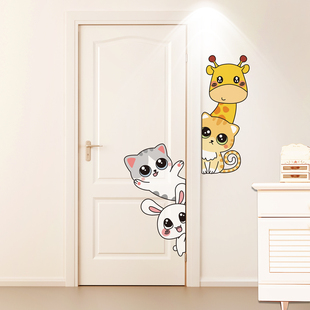 卧室公主房间门贴装 饰品小大图案墙贴纸自粘儿童衣柜布置女孩贴画