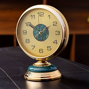 轻奢摇摆客厅简约时钟美式静音卧室床头钟表高端台式装饰摆件座钟
