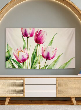 2024新款郁金香简约电视罩防尘罩套电视机罩556586寸电视布盖布