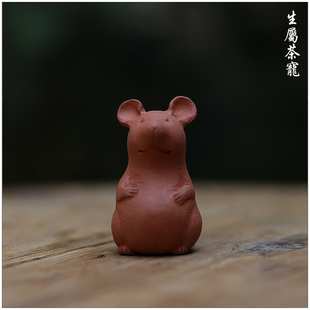 【茶宠 生属宠】古陶老茶鬼 赵桂波手捏 全手工 虎宠 鼠宠 牛宠