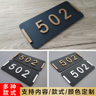 门牌订制酒店门牌号定制数字公寓宾馆民宿包厢房间门牌号码牌家用
