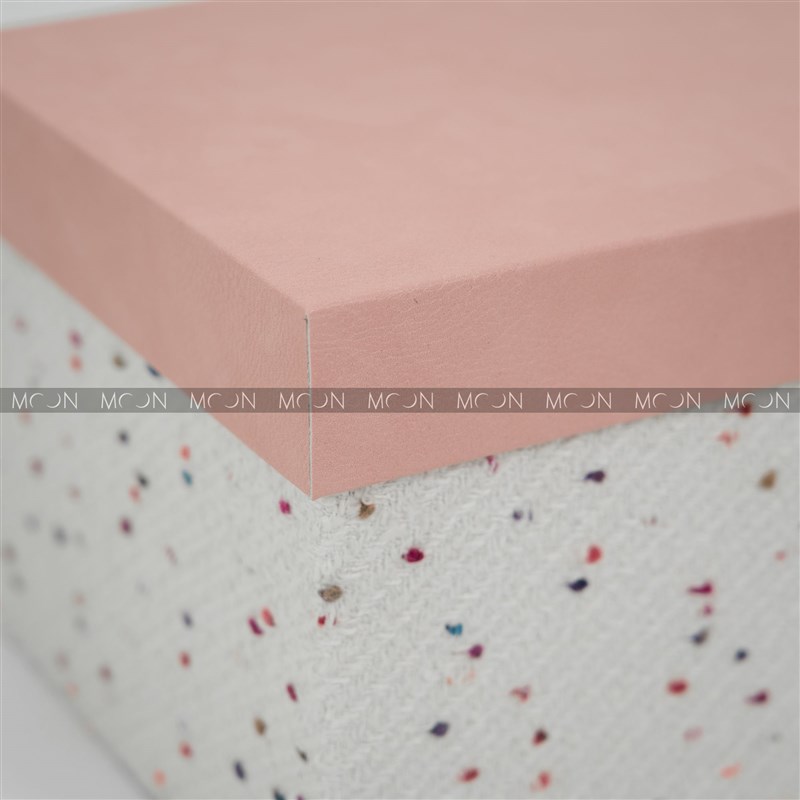 MOON慕空间样板房衣帽间收纳盒摆件粉色盖方盒软装饰品摆设道具