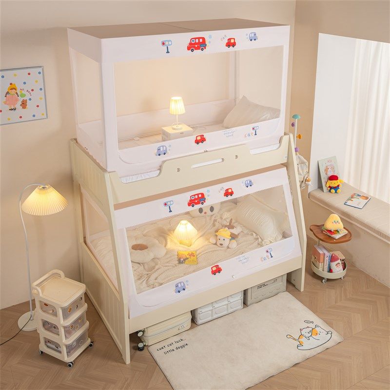 子母床蚊帐上铺下铺梯形家用1.5遮光床帘床幔儿童双层高低床1.2米,床上用品,蚊帐,淘宝优惠券,粉丝福利购,淘宝优惠卷