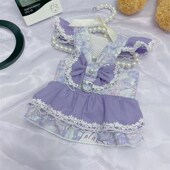 2023新款 狗狗牵引绳宠物胸背猫咪公主裙小型犬裙子比熊泰迪背带