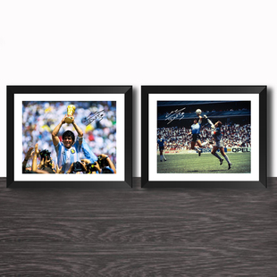 球王马拉多纳纪念相框实木照片墙挂墙桌摆件装饰海报壁画球迷周边