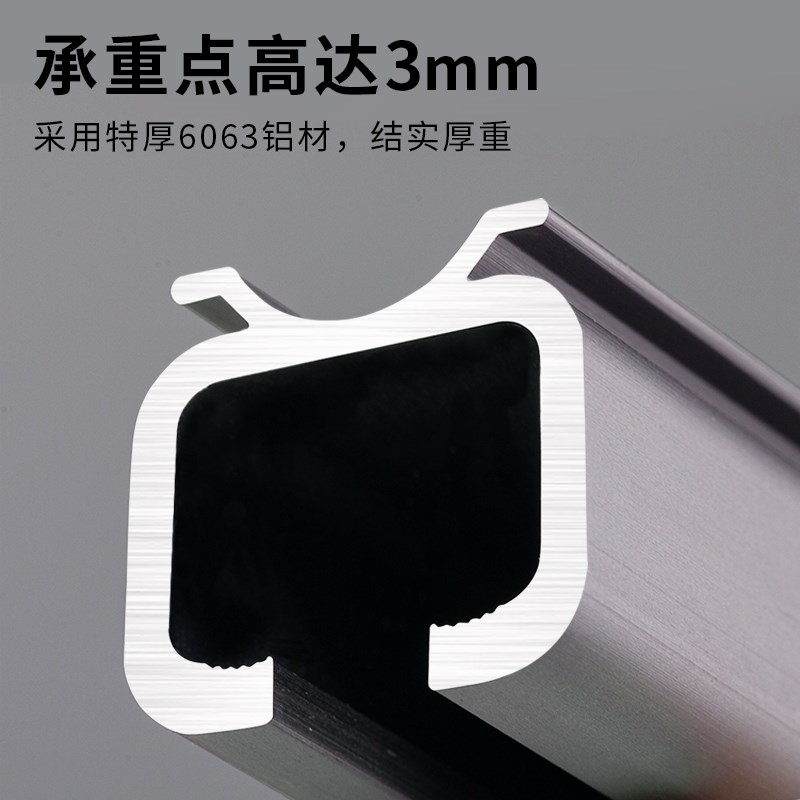 静音窗帘轨道滑轨滑轮顶装侧装铝合金导轨挂钩式滑道单轨双轨直轨