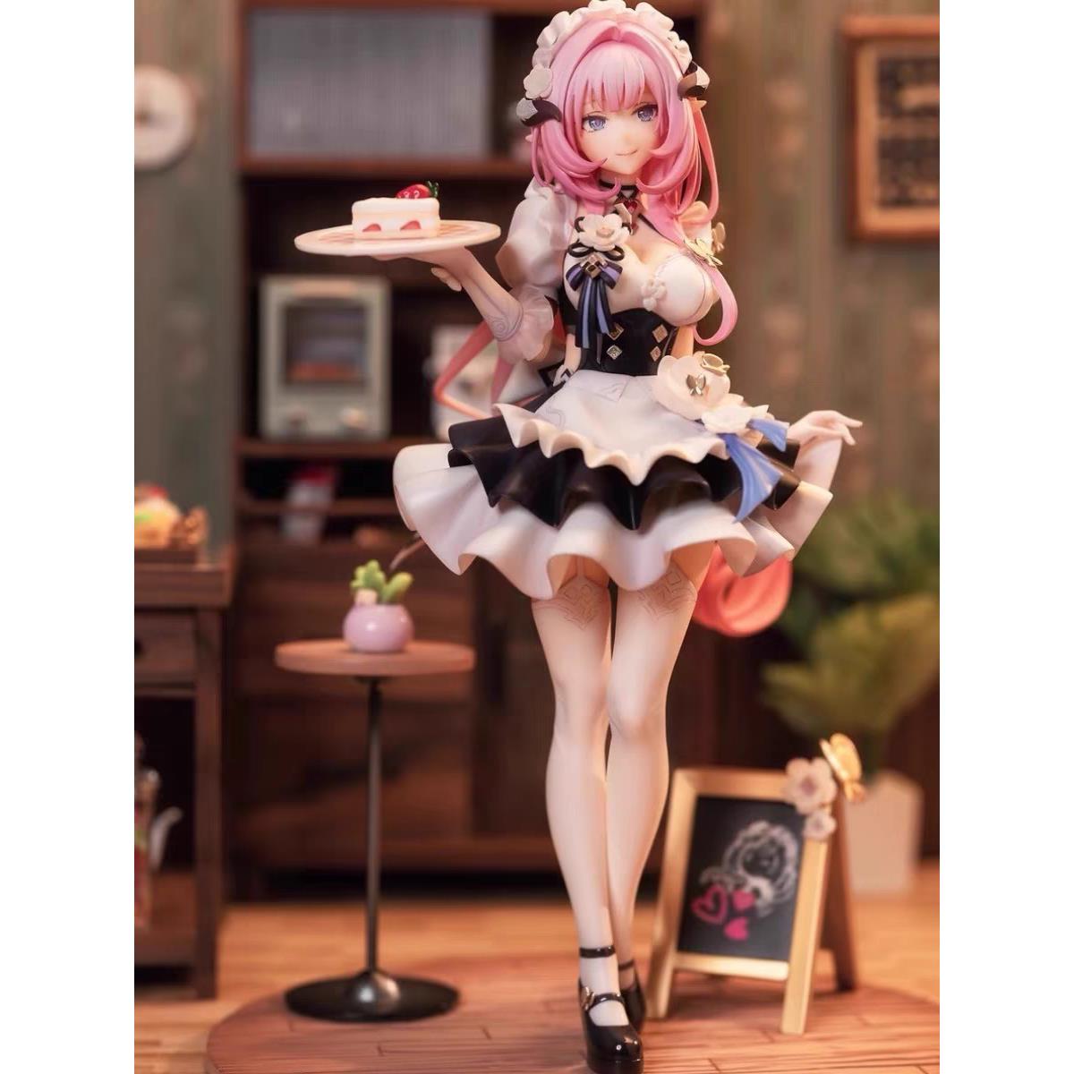 崩坏3爱莉希雅粉色甜心小姐手办生日礼物端咖啡端盘子GK模型周边