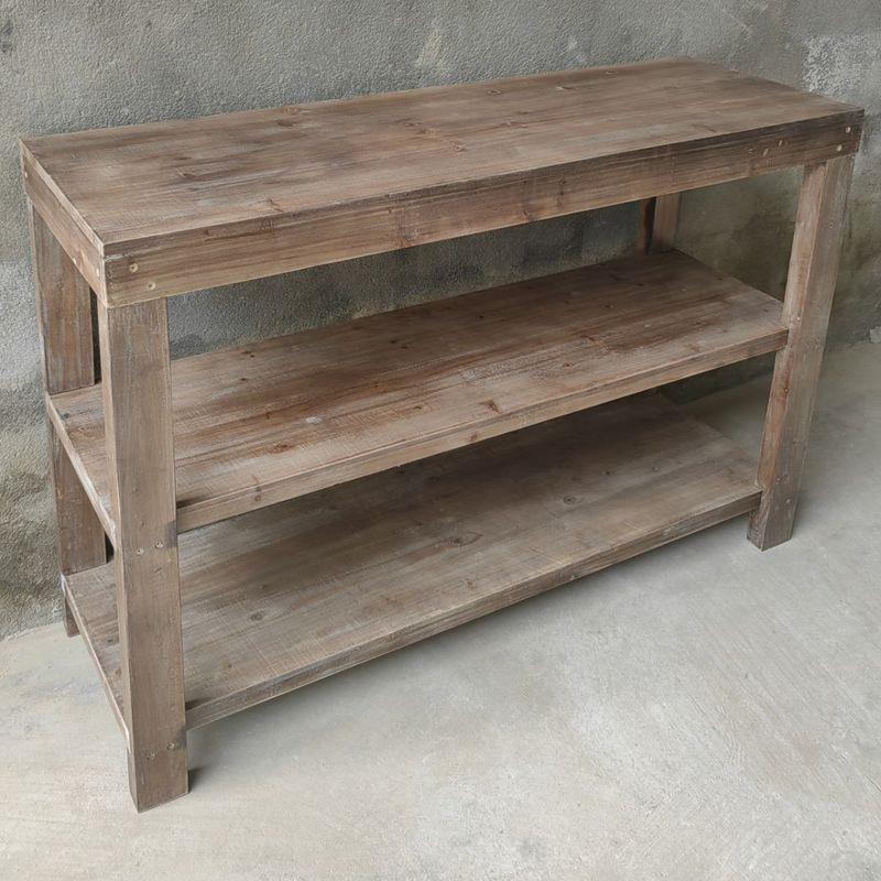 实木厨房桌子多功能长方形小长桌切菜台家用双层简易做饭桌实木X9