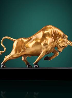 铜牛摆件客厅办公室招财饰品前台摆设送朋友礼物定制刻字孺子牛