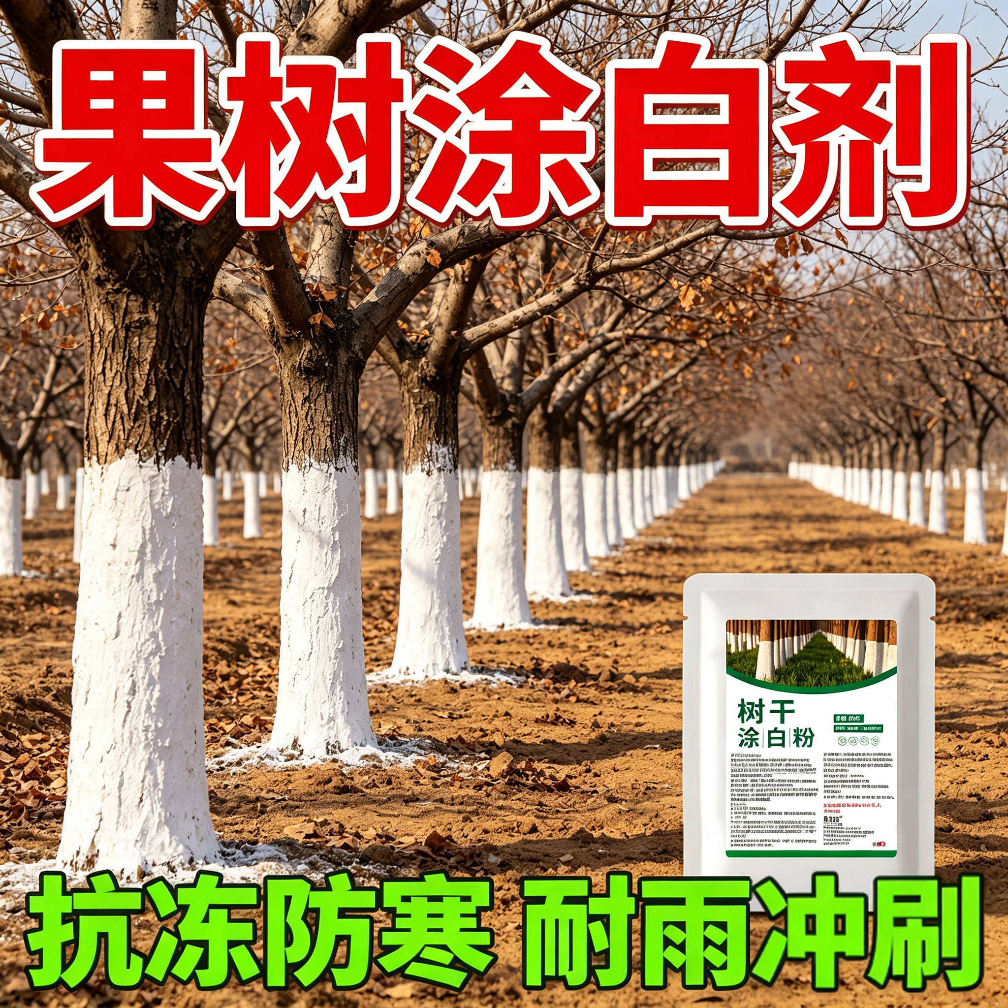 树干涂白剂大树刷白粉生石灰