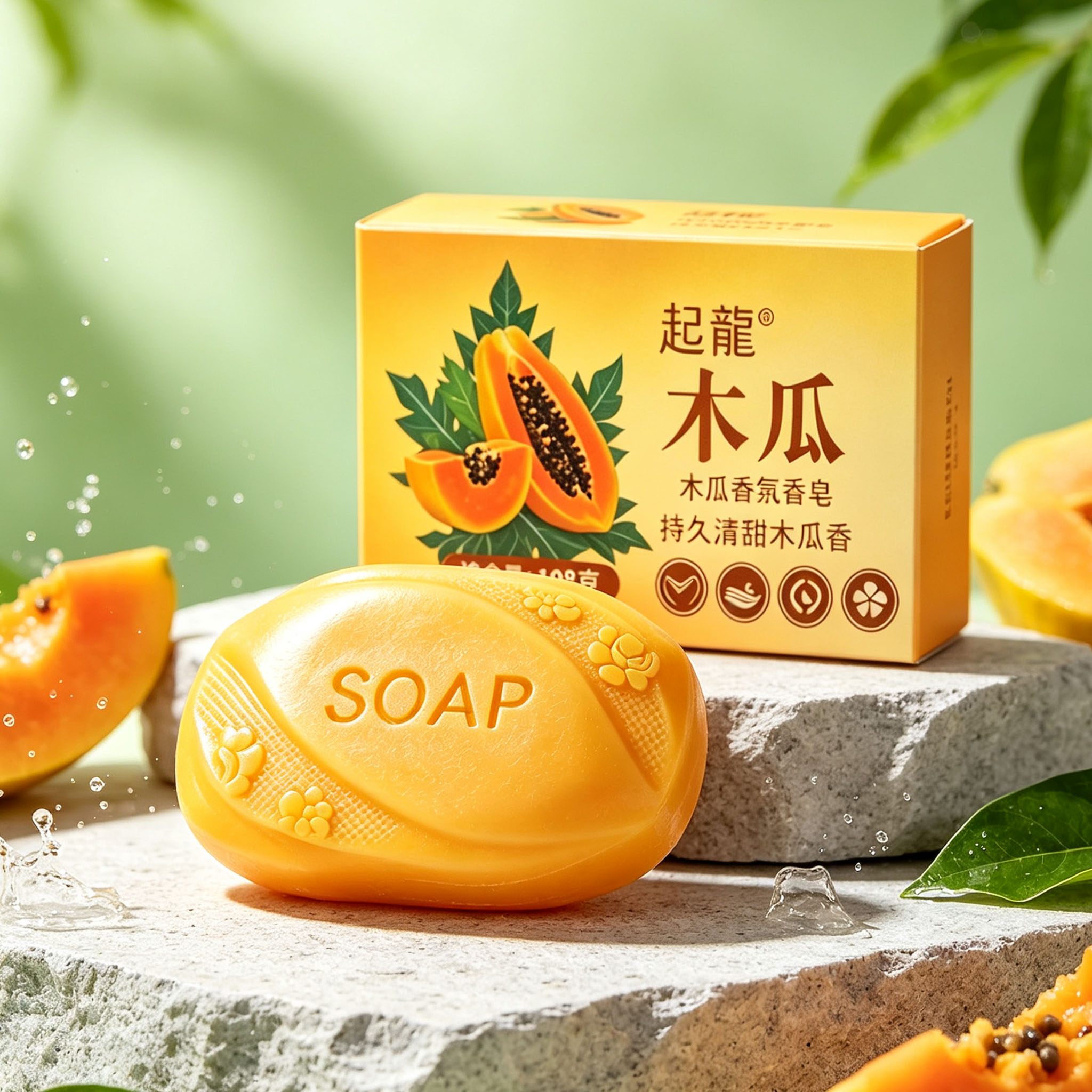 正品木瓜香皂家用洗手洗脸