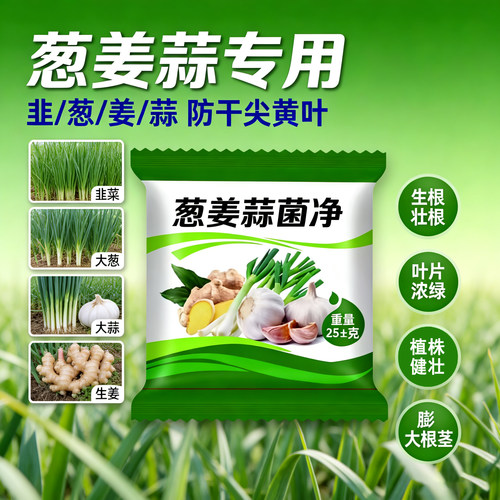 正品葱姜蒜菌净叶面肥干尖黄叶农用水溶肥料种菜增产大葱专用剂