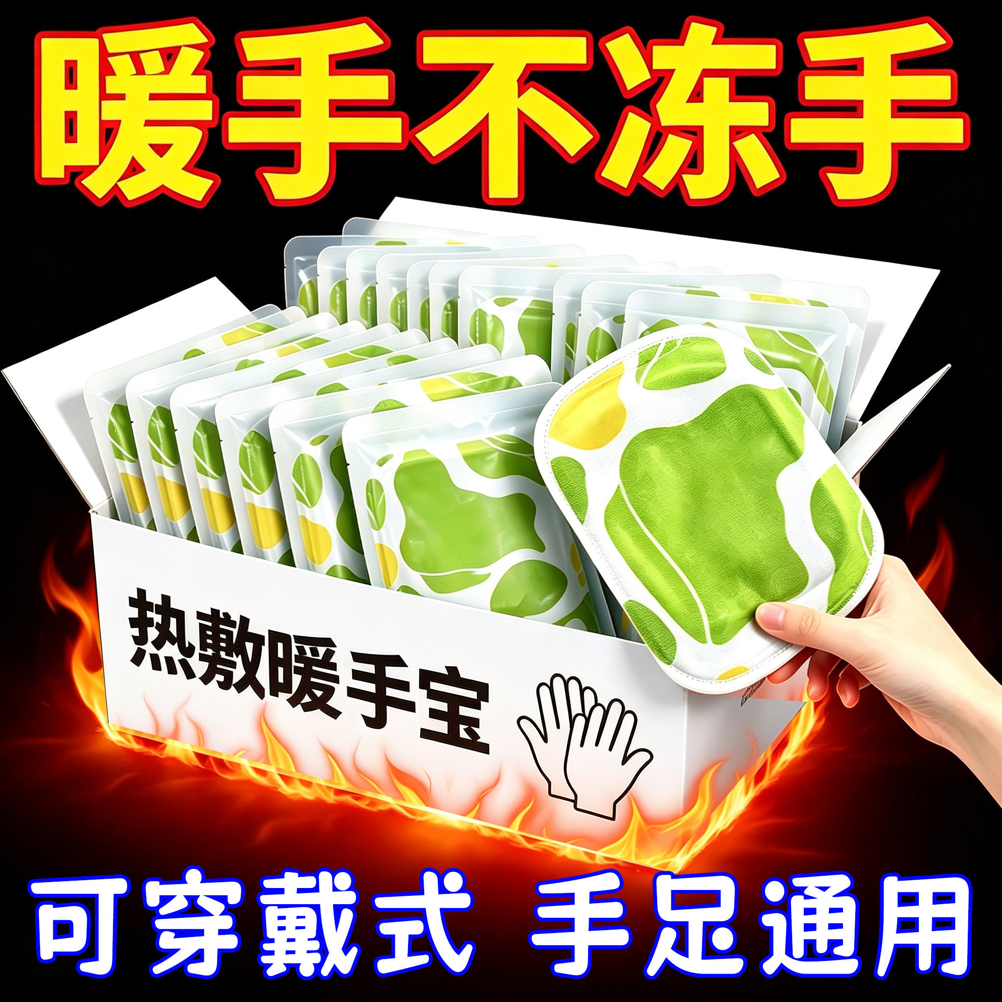 暖手贴穿戴暖手宝暖宝宝加热手握冬季宝自学生发热冬天学生暖足宝