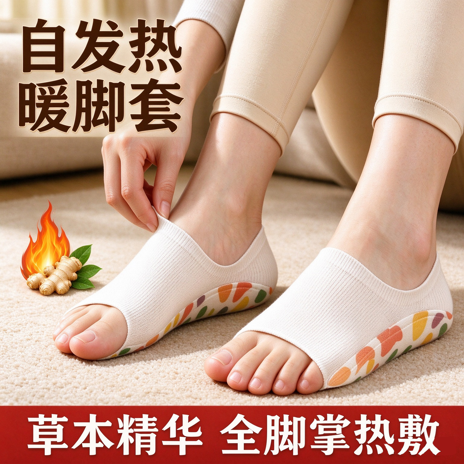 暖足贴穿戴艾草蒸汽热敷护脚裸