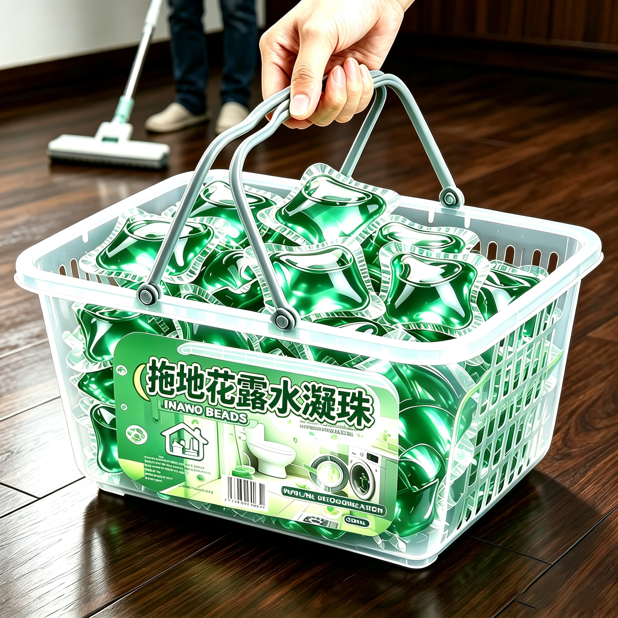 拖地花露水凝珠清洁剂除味