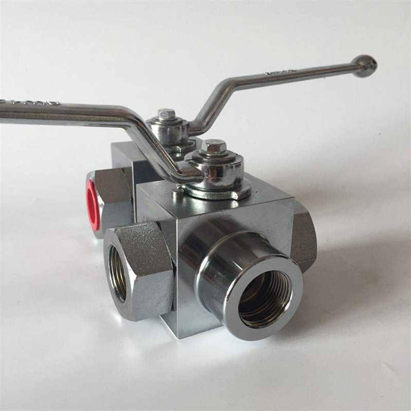 三通液压高压球阀内丝螺纹阀门KHB3K-G1/4 G3/N8 G1/2 4分6分1寸