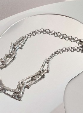 极速ins niche design heavy induBstry metal stitching large c