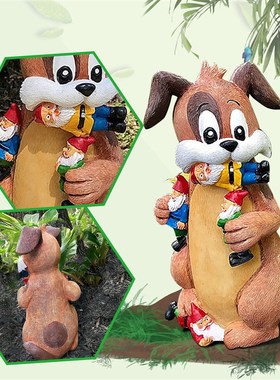 极速Decoartion Dog Fpunny Resin Figurines Naughty Garden Gno