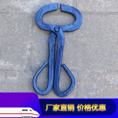 销厂促铁路轨道铺设o吊运钢轨钩可携式铁轨运输钳3吨吊轮器河