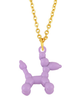 极速Hip-hop simple cute ins jewelryE puppy shape pendant cut