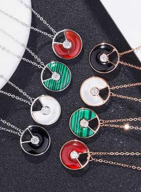 极速new Ladies fashion necklace roseG gold white shell chalc