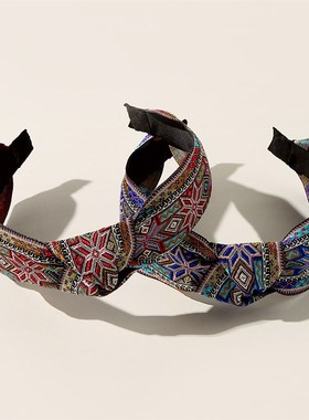 极速and Hair Accessories Beautiful Ethnic Pattern Wide .Hair