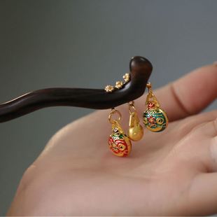 极速马面裙头饰古风旗袍木质发簪盘发後脑M勺丸子头簪子步摇流苏