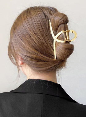 极速2023 Korean Metal Geometric Hair Claws BaQrrettes Elegan