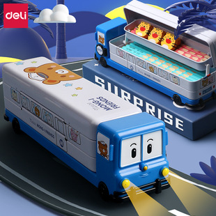 Bus Pencil Case 极速Stationerhy Large Big Mens Capacity Box