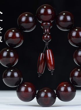 极速印度小叶紫檀手串2.0 高密沉水F老料顺纹檀香紫檀手链木质文