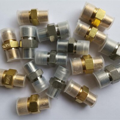 极速液氧罐绝热气瓶接头CGA295铜接头不锈钢接头低温瓶Y转接头3/8