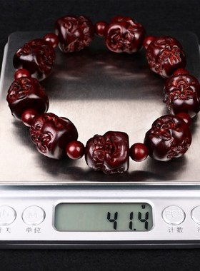 极速正宗b印度小叶紫檀手串四面佛喜怒哀乐精雕文玩手珠佛珠手链