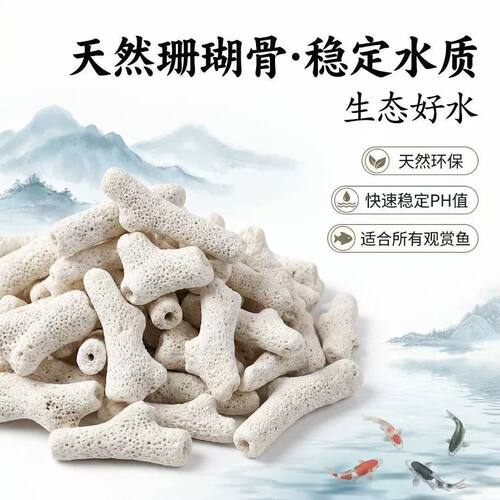 天然滤材底砂珊瑚骨造景鱼缸鱼池