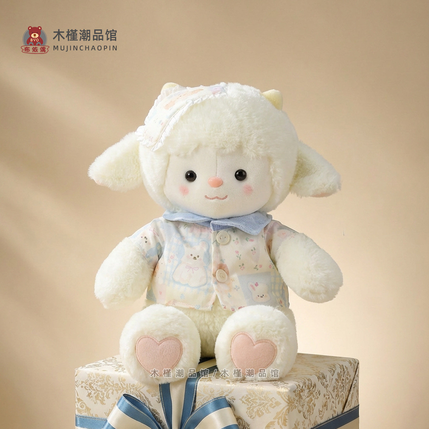 原创可爱小羊兔兔小熊毛绒公仔