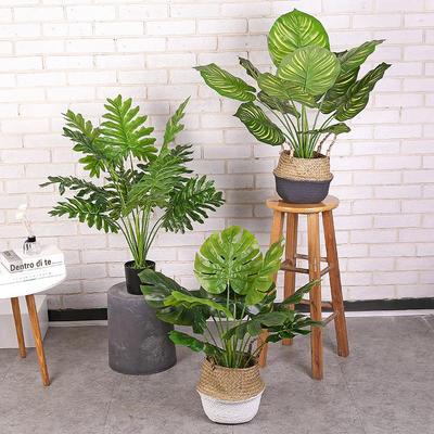 仿真春芋春雨假绿植落地盆栽龟背喜林芋客厅橱窗室内办公摆件装饰