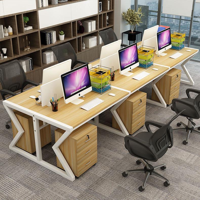 简约职员办公桌4人位员工办公桌椅组合简约6人电脑屏风卡位