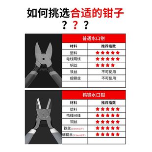 钳线斜口钢丝小钳子工业级线电工模型高达电子专用 钨钢水口钳剪