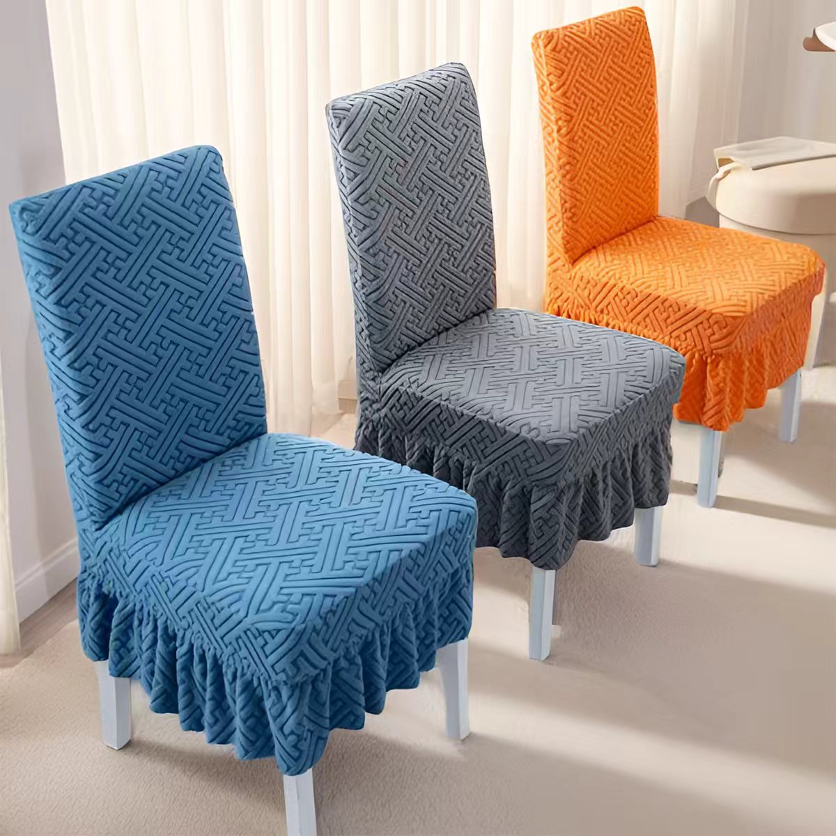 防猫抓椅子套罩四季家用餐椅坐垫