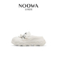 舒适轻便软底外穿半拖鞋 NOOWA厚底洞洞鞋 真皮时尚 新款 女2026夏季