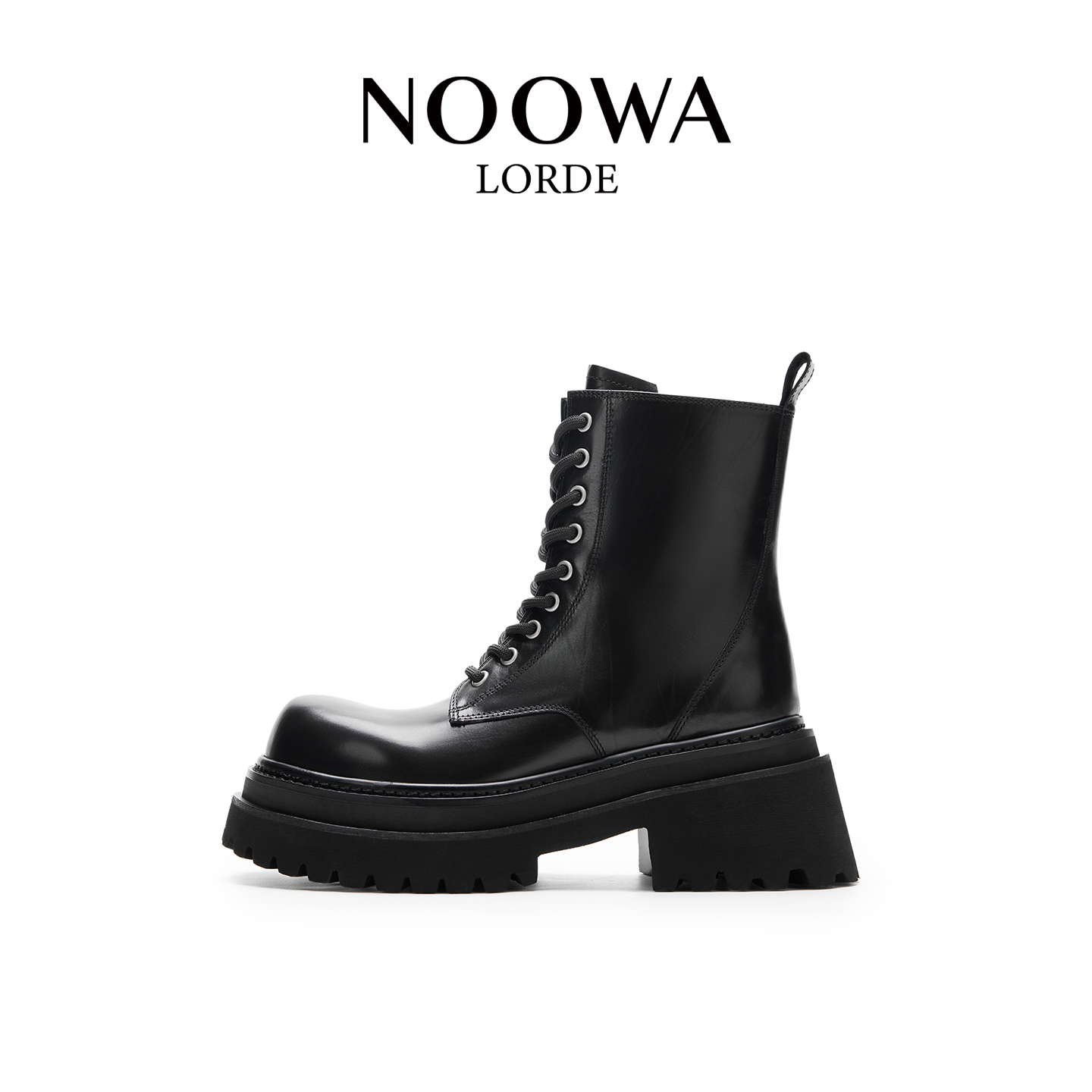 林允同款厚底真皮增高显瘦马丁靴