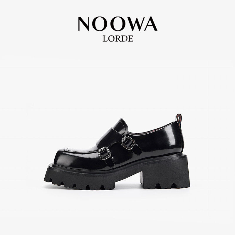NOOWA萝瓦设计师款厚底乐福鞋女2025秋新款真皮增高气质时尚单鞋,女鞋,乐福鞋（豆豆鞋）,淘宝优惠券,粉丝福利购,淘宝优惠卷