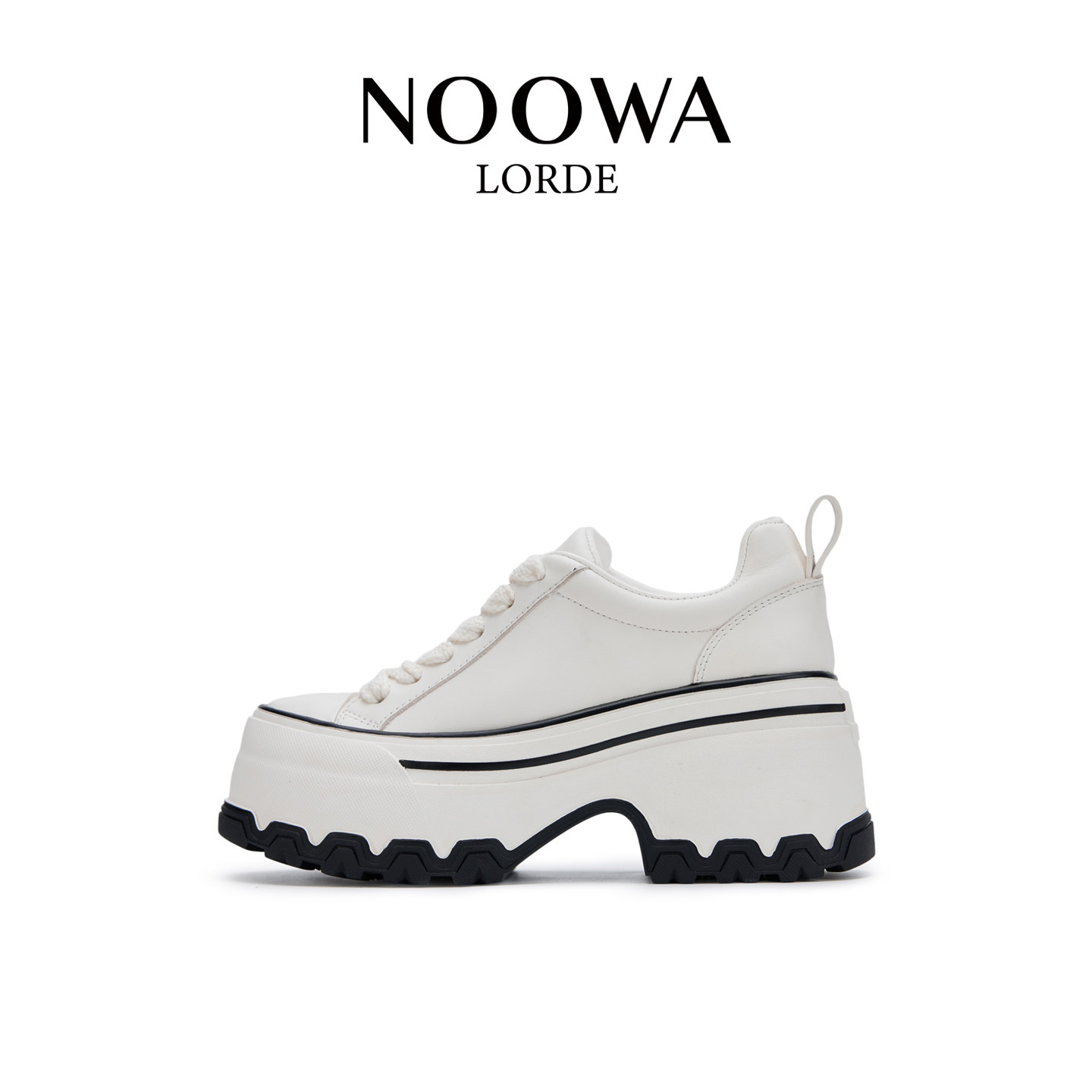 NOOWA厚底小白鞋女2025秋新款真皮增高百搭轻便高级感时尚休闲鞋,女鞋,时尚休闲鞋,淘宝优惠券,粉丝福利购,淘宝优惠卷