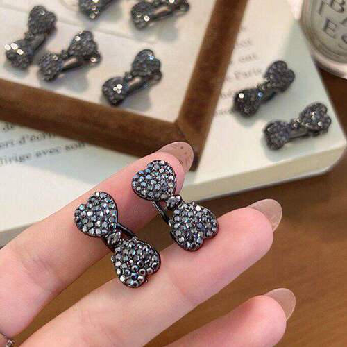 公主头迷你小抓夹刘海侧边夹水钻星星蝴蝶结发夹高级感精致发卡女