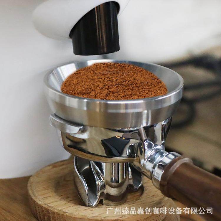 咖啡磨豆机接粉圈环防飞粉不锈钢53布粉环51拔粉器58mm手柄通用