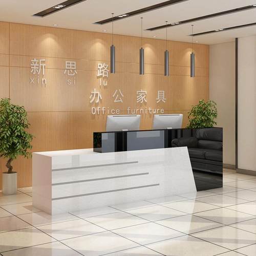 前台接待台公司烤漆前台办公桌收银台吧台迎宾台服装店柜台咨询台